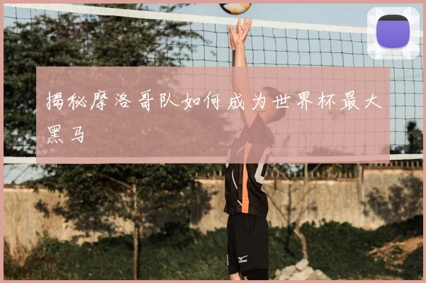 揭秘摩洛哥队如何成为世界杯最大黑马